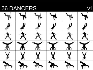 Professional dancers clipart