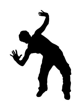 Silhouette of man posing