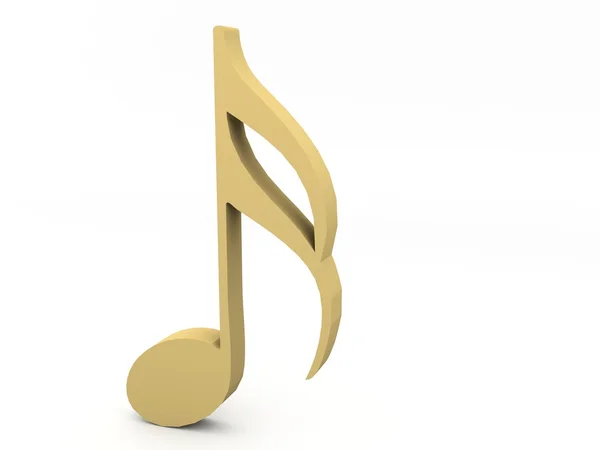 Golden music note — Stock Photo, Image