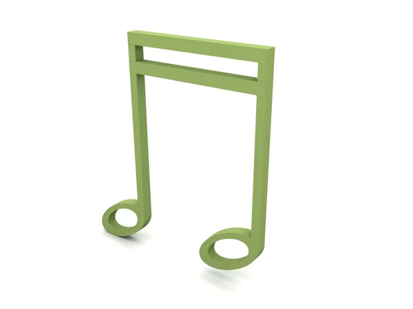 Three dimensional clef in green — Stock Photo, Image