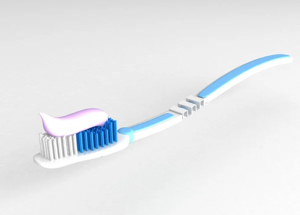 Escova de dentes com pasta de dentes — Fotografia de Stock