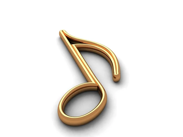 Front view of musical note — Stock Photo, Image