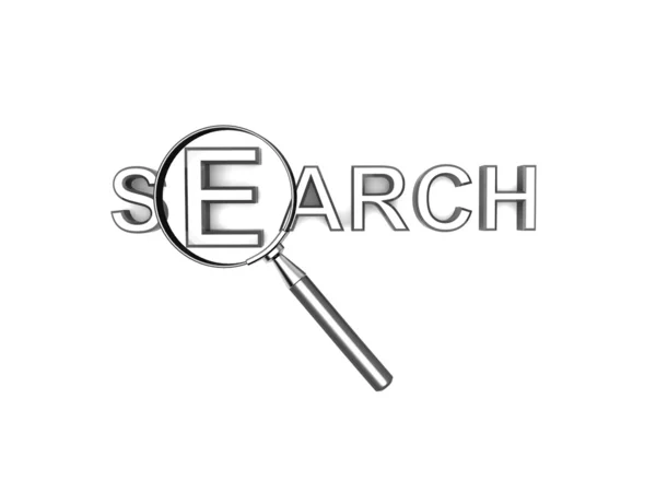Palabra de búsqueda con lente —  Fotos de Stock