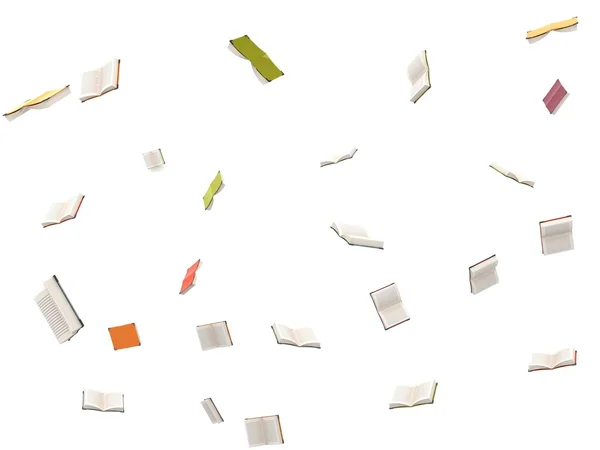 Flying open books — Stock Photo, Image