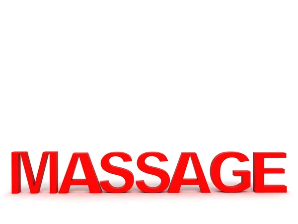 stock image Red word of massage