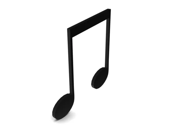 Black musical note — Stock Photo, Image