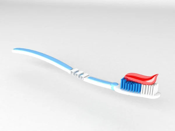 Rendered brush with gel paste — Stock Photo, Image