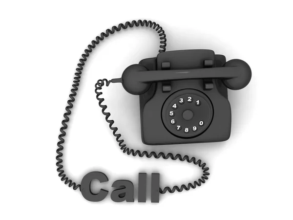 Telephone against white background — Stock Photo, Image