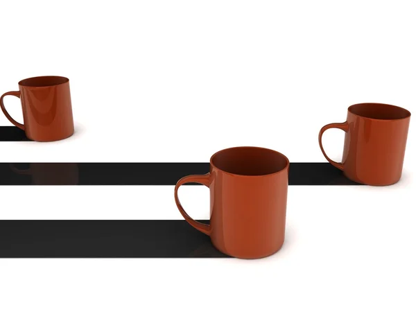 3D hrníčky na kávu — Stock fotografie