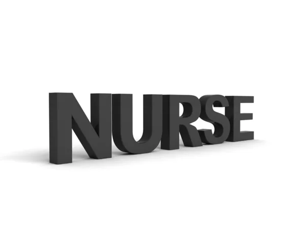Palabra de enfermera en color negro — Foto de Stock