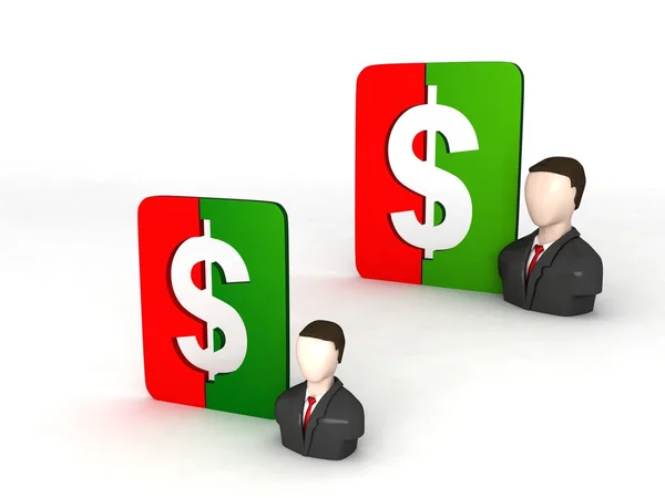 Businessmen with dollar sign — Stock Photo, Image
