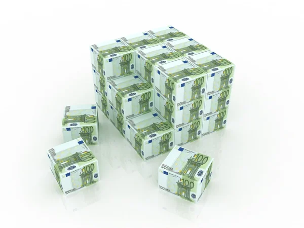 Euro scatole in pila — Foto Stock
