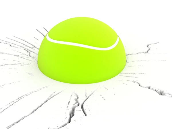Dreidimensionaler Tennisball — Stockfoto