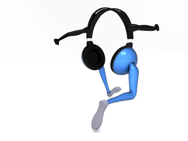Dreidimensionaler Kopfhörer — Stockfoto