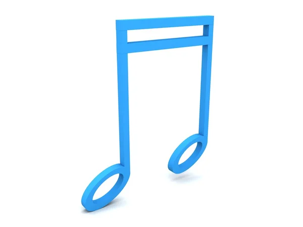 Three dimensional music note — Stock Photo, Image