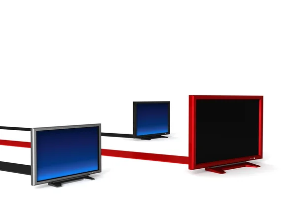 LCD-телевізори — стокове фото