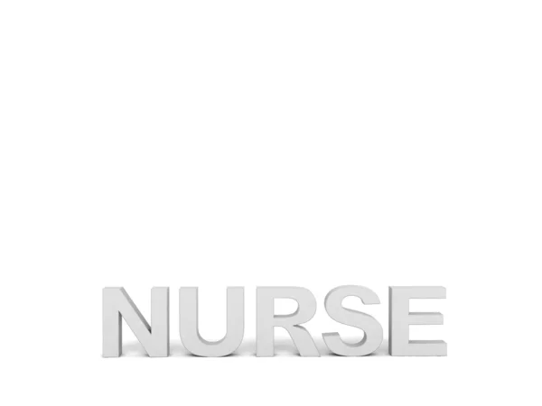 Pielęgniarka słowo w kolorze szarym — Zdjęcie stockowe
