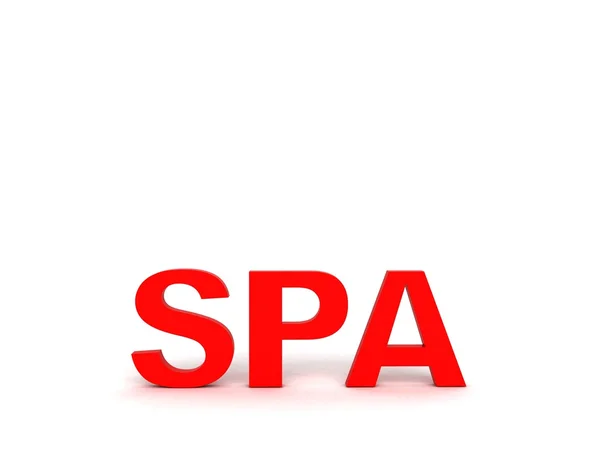 3d vista del texto del spa — Foto de Stock