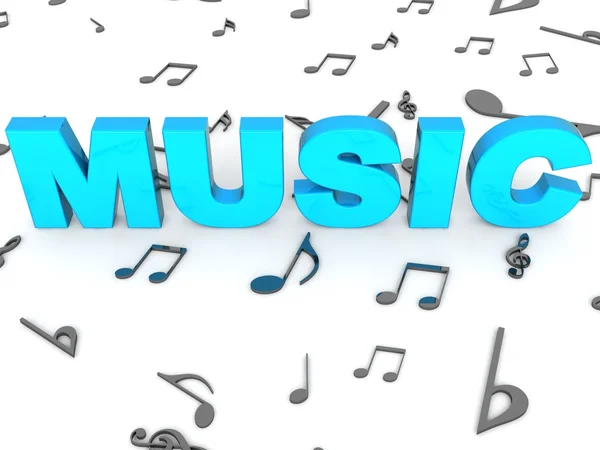 Music text on musical background — Stock Photo, Image