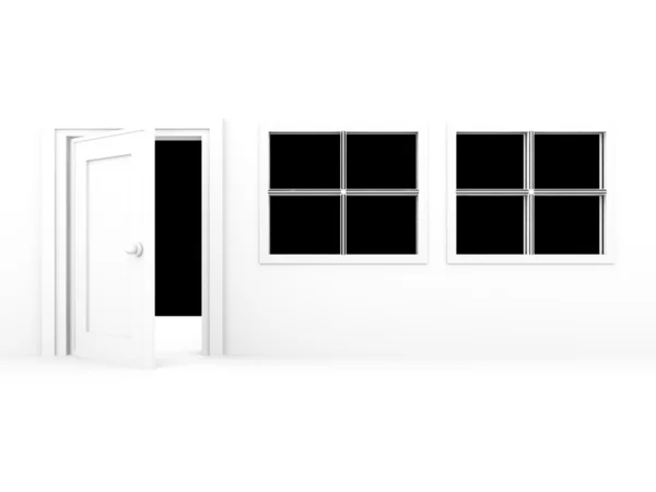 문 및 창 — 스톡 사진