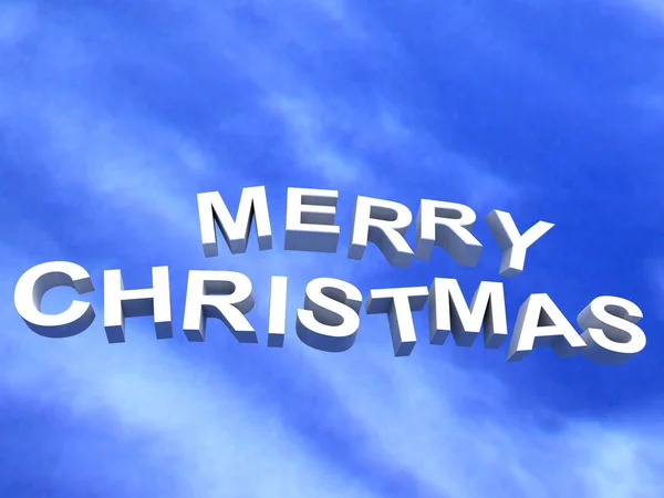 3d merry christmas text — Stock Photo, Image