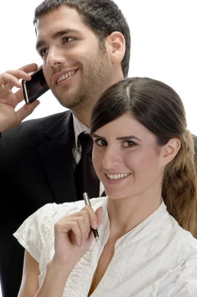American business couple posing — Stock Photo, Image