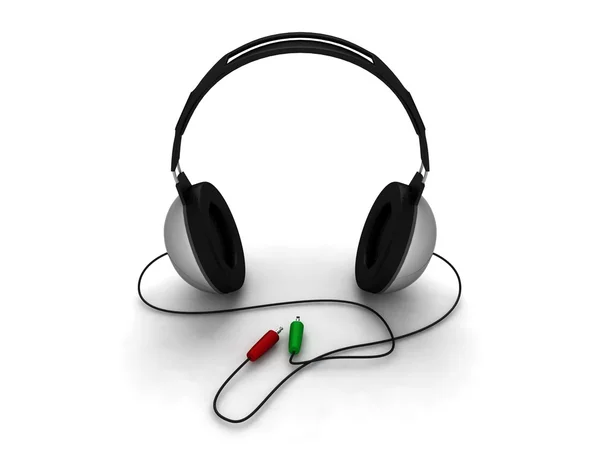 Τριών διαστάσεων ακουστικά με καλώδιο — Φωτογραφία Αρχείου