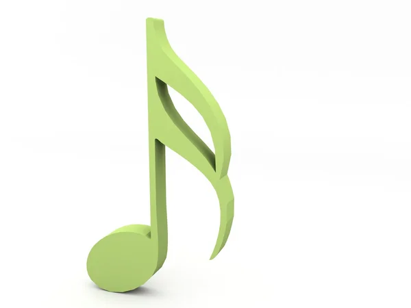 Notazione musicale in verde — Foto Stock