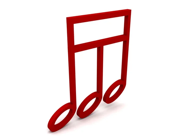 Note musicali rosse — Foto Stock