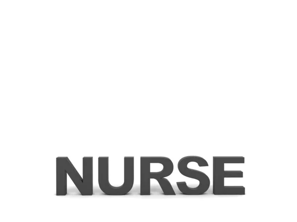 Enfermeira palavra na cor preta — Fotografia de Stock