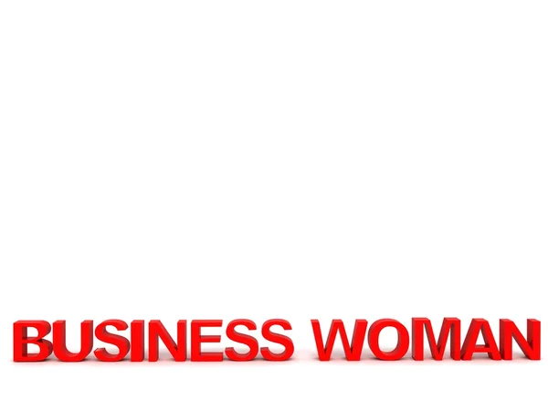 Business woman text front view — Stock Photo, Image