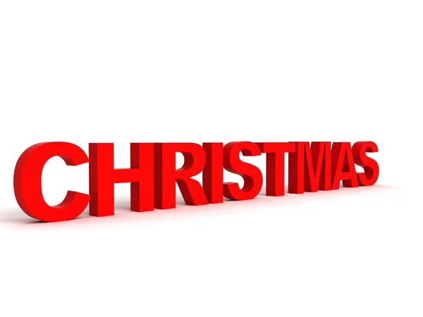 Christmas text in red — Stock Photo, Image