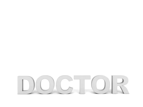 Läkare text i grått — Stockfoto