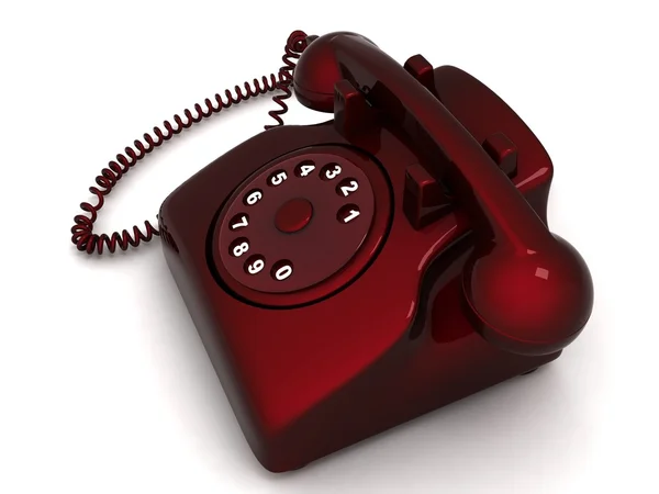 3d red telephone — Stock Photo, Image