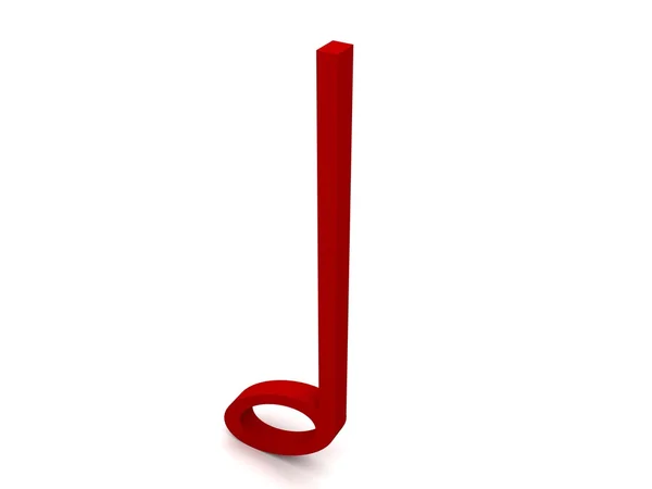 Three dimensional music note — Stock Photo, Image