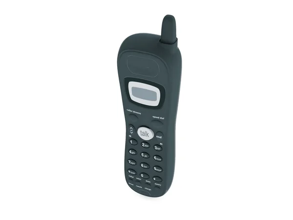 Černý bezdrátový telefon — Stock fotografie