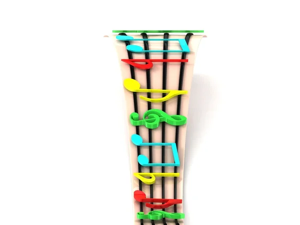 Chiavi musicali colorate — Foto Stock