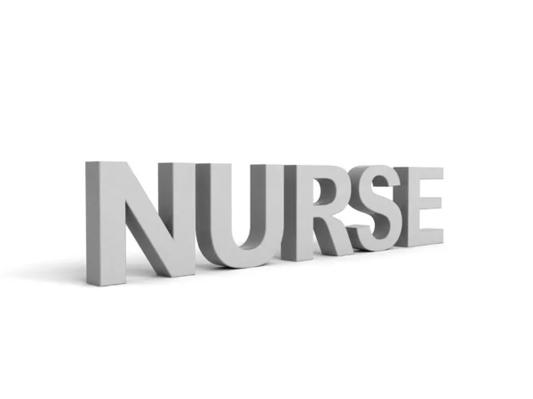 Λέξη νοσοκόμα σε γκρι χρώμα — Φωτογραφία Αρχείου