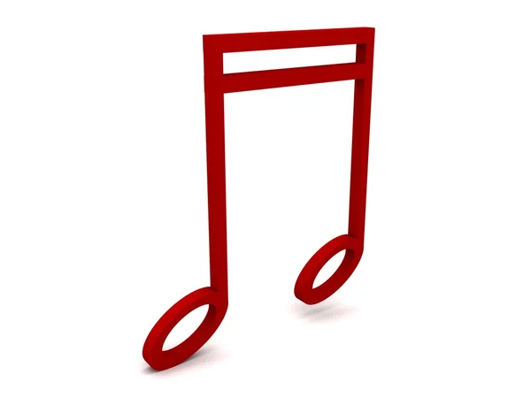 Three dimensional musical note — Stock Photo, Image