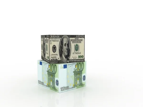 Scatole Euro e Dollaro — Foto Stock