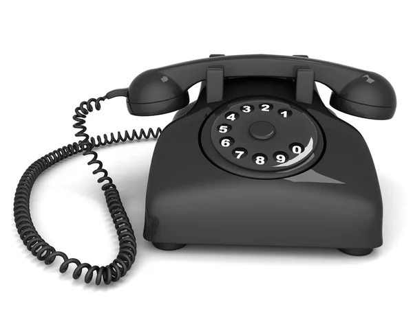 Üç boyutlu siyah telefon — Stok fotoğraf