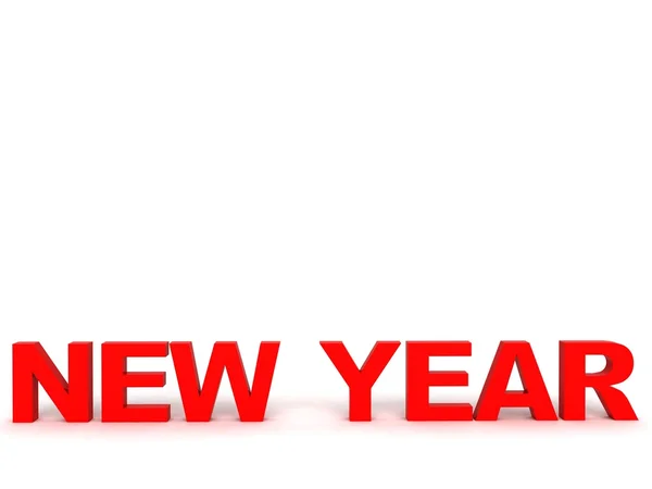 Neujahrstext in rot — Stockfoto