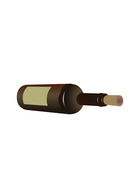 Wine bottle with cock — Stock Photo, Image