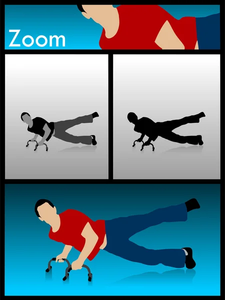 Man doet push-ups — Stockfoto