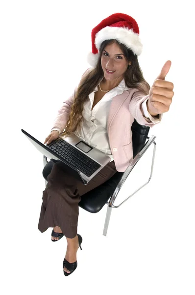 Businesswoman wishing good luck — Stock Photo, Image