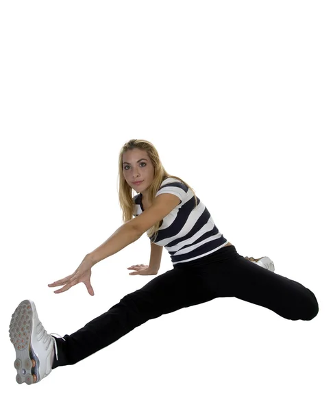 Hübsche junge Frau beim Sport, Stretching — Stockfoto