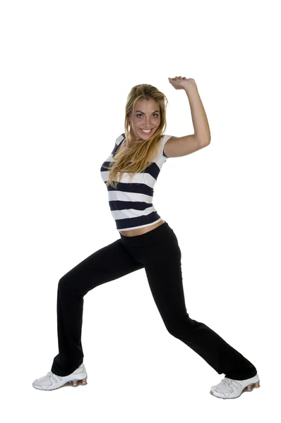 Woman at work out, smiling at camera — Stock Photo, Image