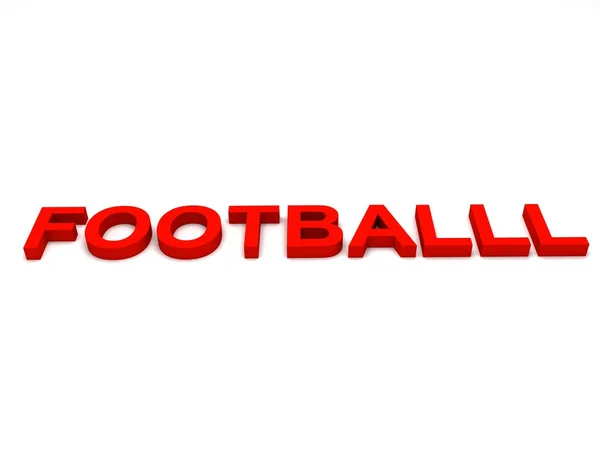 Platt vy av fotboll text — Stockfoto