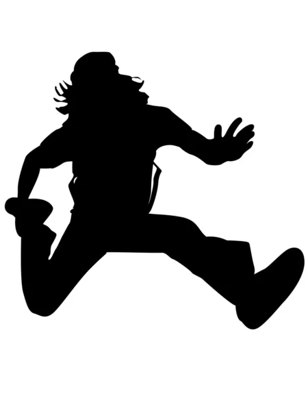 Casual man jumping — Stock Photo, Image