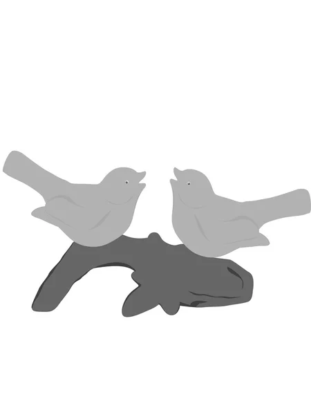 Couple of porcelain pigeons — Stock Photo, Image